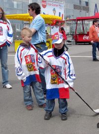 Malí fanoušci české hokejové reprezentace