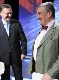 Petr Nečas (ODS) a Karel Schwarzenberg (TOP 09)