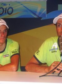 Roman Kreuziger (vlevo) a Ivan Basso před startem Tour de France