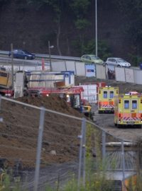 Rozestavěný tunel Blanka, který se propadl v ulici Patočkova