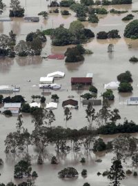 Zaplavené předměstí Brisbane