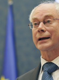 Prezident Evropské unie Herman Van Rompuy v Praze