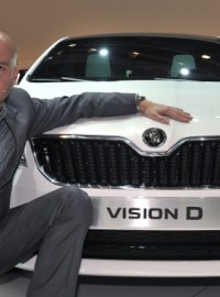 Koncept Škody Vision představil v Brně na Autosalonu designér mladoboleslavské Škodovky Peter Olah