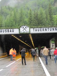 Otevírání druhého tubusu Taurského tunelu