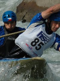 Kanoisté Jaroslav Volf a Ondřej Štěpánek na SP ve vodním slalomu 2010, Troja