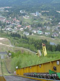 Krkonoše Harrachov pohled z Obřího můstku