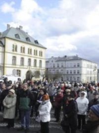 Ve Varnsdorfu se 31. března konalo protestní shromáždění občanů