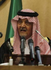 Saúdskoarabský ministr zahraničí Saud al-Faisal na jednání Rady pro spolupráci arabských států Perského zálivu