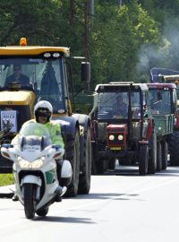 Protest zemědělců v Letovicích na Blanensku