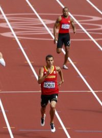 Pavel Maslák (vlevo) skončil v rozběhu druhý v novém české rekordu. Olympiáda, Londýn 2012