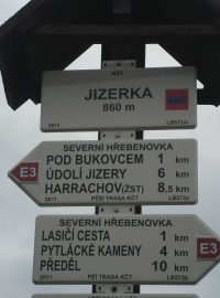 Osada Jizerka - turistický rozcestník