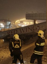 Nehoda ruského letadla na letišti Vnukovo