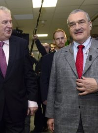 Finalisté prezidentských voleb Miloš Zeman a Karel Schwarzenberg