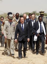 Francouzský prezident Francois Hollande v Mali