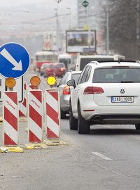 Dopravní značení, práce na silnici