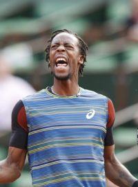 Gaël Monfils se raduje z vítězství nad Tomášem Berdychem