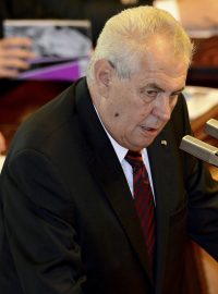 Prezident Miloš Zeman vystoupil s projevem před poslanci