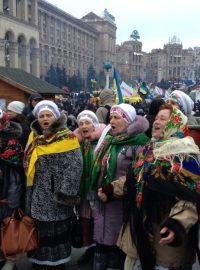 Stoupenci ukrajinské opozice stále protestují v ulicích Kyjeva