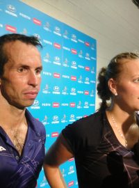 Radek Štěpánek a Petra Kvitová po utkání smíšené čtyřhry proti Španělsku