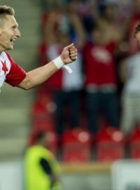 Kontrast ve formě Slavie a Liberce je patrný. Milan Škoda vstřelil libereckému brankáři Hroššovi 2 branky