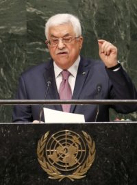 Palestinský prezident Mahmúd Abbás na Valném shromáždění OSN