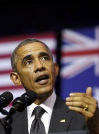 Americký prezident Barack Obama vystoupil s projevem na Queenslandské univerzitě v australském Brisbane, kam přicestoval na summit G20