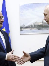 Francouzský prezident François Hollande a ruský prezident Vladimir Putin