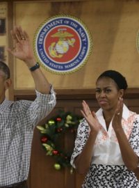 Americký prezident Barack Obama se svojí ženou Michelle