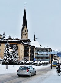 Švýcarské zimní středisko Davos