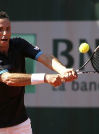 Radek Štěpánek na French Open v utkání s Tomášem Berdychem