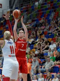 Alena Hanušová nastřílela v utkání s Ukrajinou 23 bodů