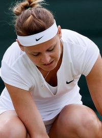 Lucie Šafářová na letošním Wimbledonu skončila