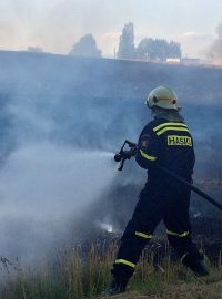 Požár ve Skaličce na Královéhradecku