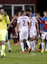 Z postupu na Euro 2016 se reprezentanti radovali přímo na hřišti