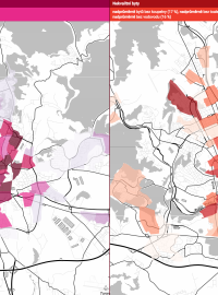 Mapa neobydlených bytů v Brně. Vyzkoušejte interaktivní verzi uvnitř článku.