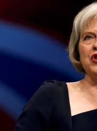 Britská ministryně vnitra Theresa Mayová během svého vystoupení na konferenci Konzervativní strany v Manchesteru