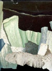 Obraz Severní krajina z roku 1931 malířky Marie Čermínové, tvořící pod uměleckým jménem Toyen