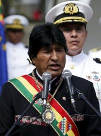 Bolivijský prezident Evo Morales na Dni moře v La Pazu