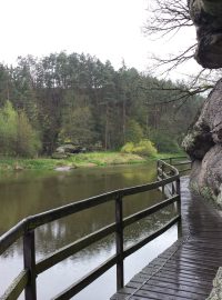 Jedním z několika krásných míst, které můžete navštívit v okolí jihočeského lázeňského městečka Bechyně, je visutá dřevěná lávka nad řekou Lužnicí