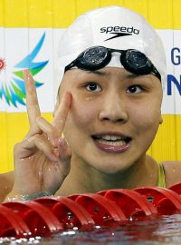 Čínská plavkyně Čchen Sin-i na Asijských hrách v roce 2014