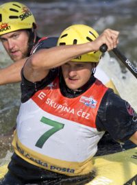 Vodní slalomáři v kategorii C2 Ondřej Karlovský a Jakub Jáně