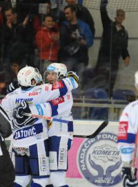 Brněnská radost. Hokejisté Komety zůstávají i po nedělním 13. kole extraligy první