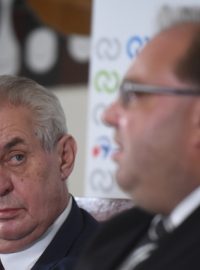 Prezident Miloš Zeman a hejtman Miroslav Novák