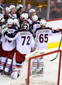 Columbus Blue Jackets se radují z vítězství