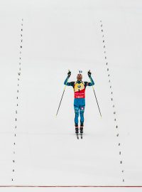 Biatlonista Martin Fourcade odjel z Nového Města na Moravě s dalšími třemi vyhranými závody