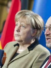 Angela Merkelová a Martin Schulz