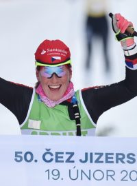 Kateřina Smutná v cíli Jizerské 50