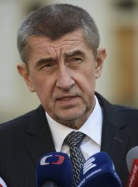 Andrej Babiš po schůzce s Milošem Zemanem na Pražském hradě