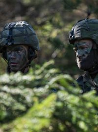 Vojenské cvičení na švédském ostrově Gotland