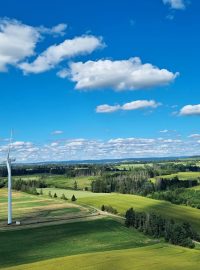 Větrné elektrárny nad Věžnicí na Havlíčkobrodsku